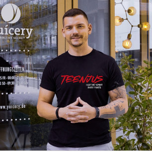 Funny Custom Text Baby Billy's Quote Teenjus Red  T-Shirt