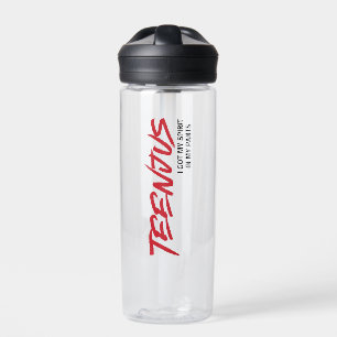 Funny Custom Text Baby Billy's Quote Teenjus Red Water Bottle