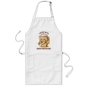 Funny Custom Text Beer Long Apron