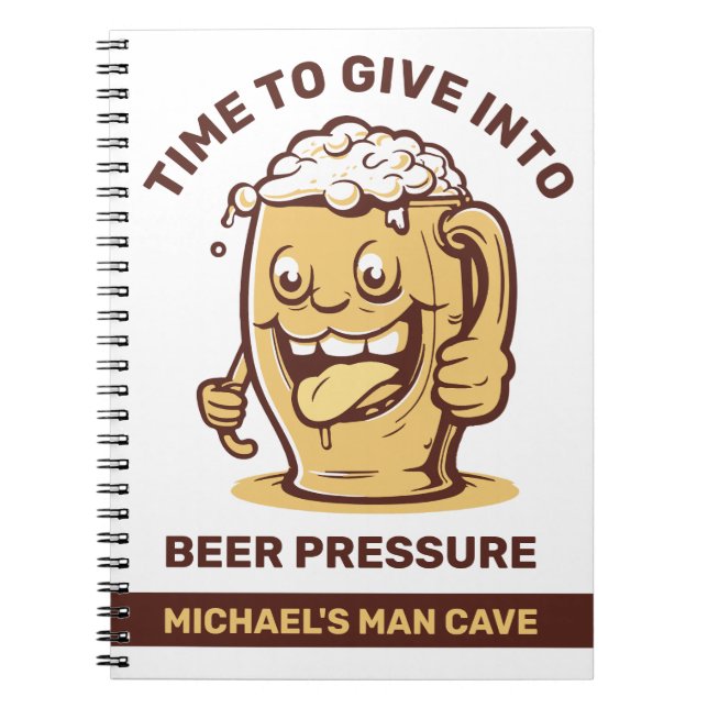 Funny Custom Text Beer Notebook (Front)