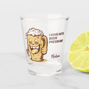Funny Custom Text Beer Shot Glass