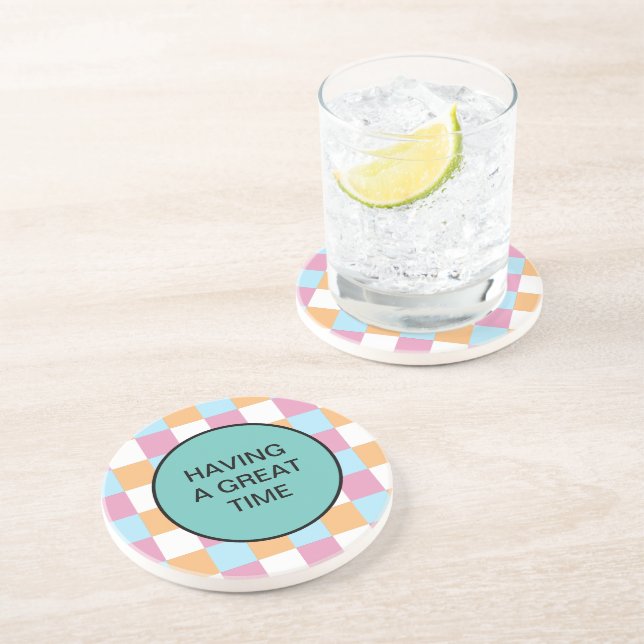 Funny custom text coaster (Side)