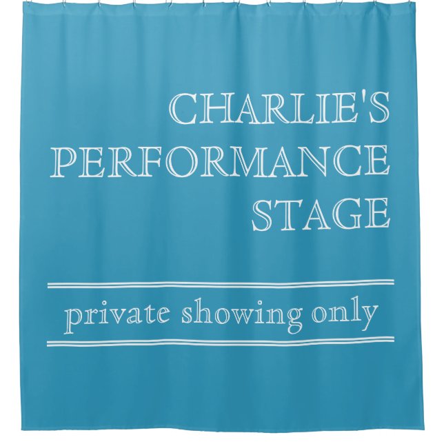 Funny custom text & colour shower curtain (Front)