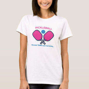 Funny Custom text (front and back) Pickleball  T-Shirt