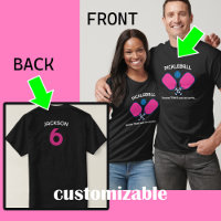 Funny Custom text (front and back) Pickleball