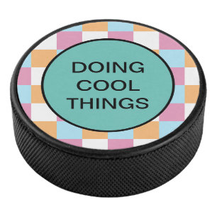Funny custom text hockey puck