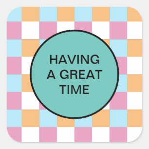 Funny custom text square sticker