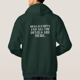 Funny Custom Text Stylish Modern Minimal Men Green Hoodie