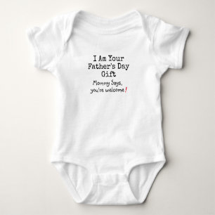 Funny custom toddler Father's Day You're Welcome Baby Bodysuit