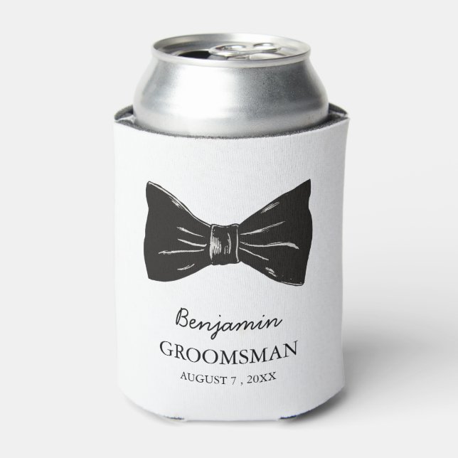 Funny Custom Wedding Groomsmen  Can Cooler (Can Front)
