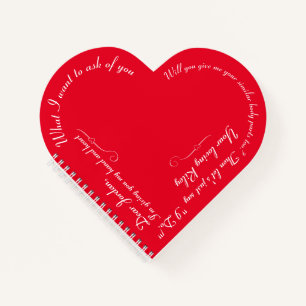 Funny Custom Wedding Proposal  Valentine's Day  Notebook