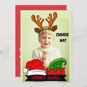 Funny custom Xmas. hats  Invitation