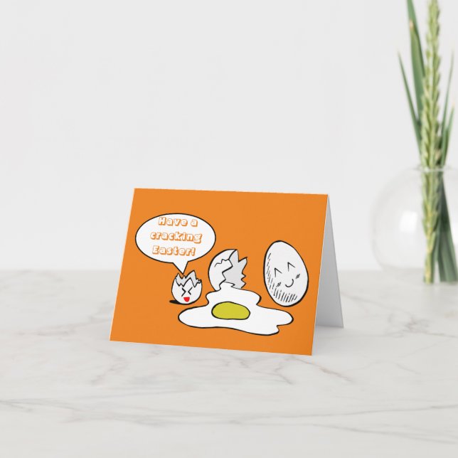Funny customisable cracking easter card (Front)
