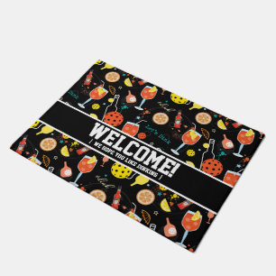 Funny customisable Dinks and drinks - pickleball  Doormat