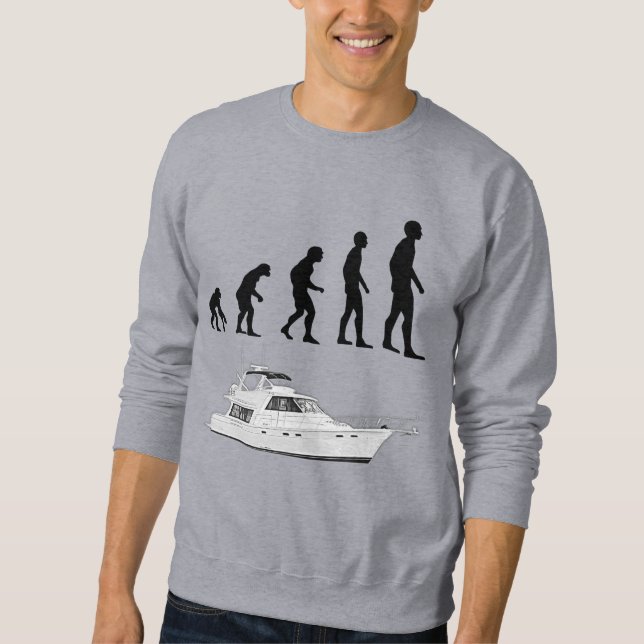Funny Customisable Evolution & Boating Sweatshirt (Front)