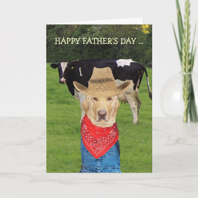 Funny Customisable Father's Day for Farmer Card (Front)