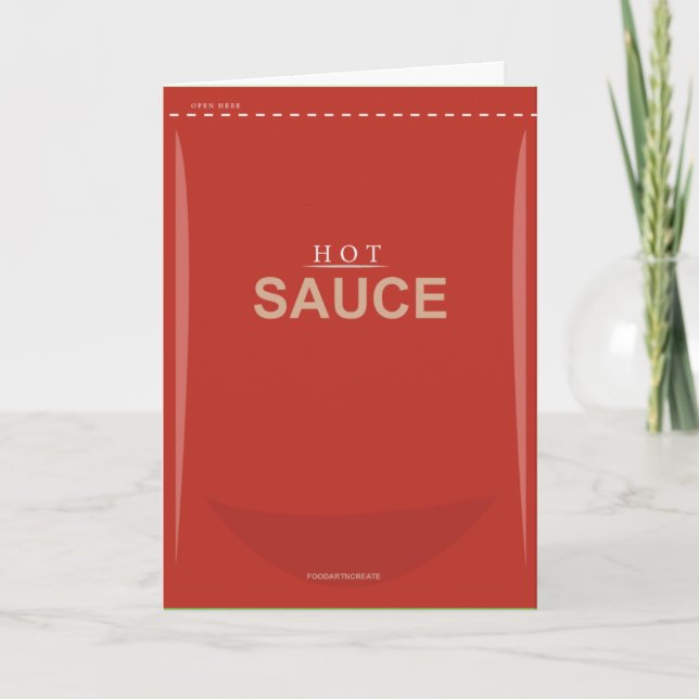 Funny Customisable Hot Sauce Birthday Card (Front)