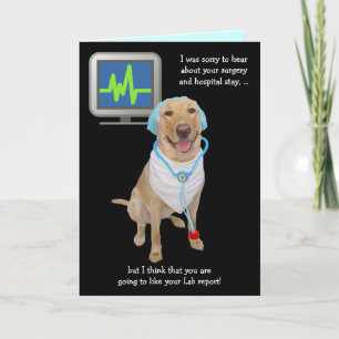 Funny Customisable Lab Report Get Well Card