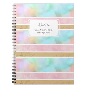 Funny Customisable Stripes Nice Student Notebook
