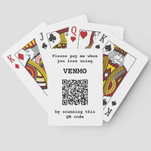 Funny Customisable Three lines text One QR code  Playing Cards