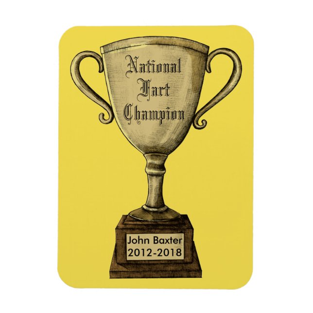 Funny Customisable Trophy Award Magnet (Vertical)