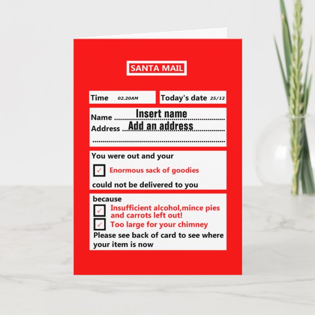 Funny customisable Xmas Holiday Card (Front)