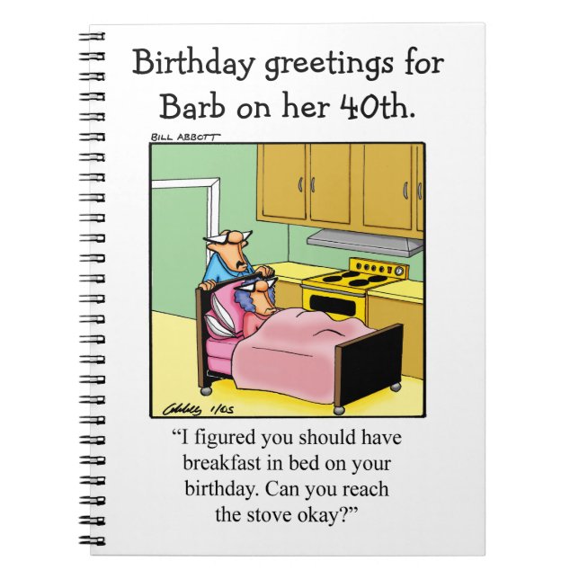 Funny Customise Birthday Party Guestbook Notebook (Front)