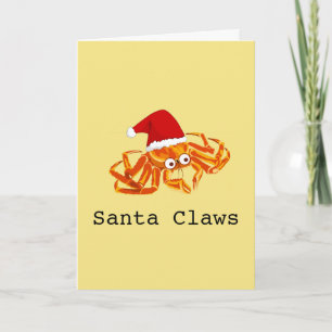 Funny Customizable 'Santa Claws' christmas Holiday Card
