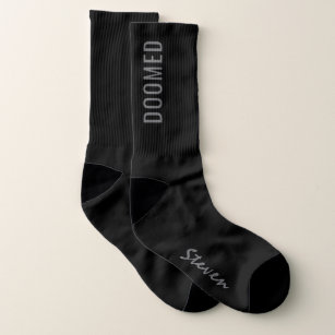 Funny Customized Wedding Groom Doomed Socks