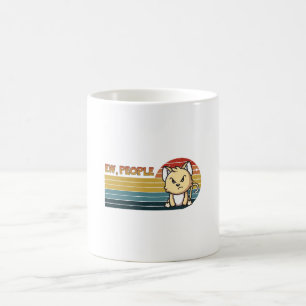 Funny Cute Angry Cat People Coffee Mug