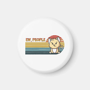 Funny Cute Angry Cat People Magnet