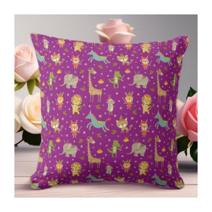 Funny Cute Animals Celebrating Christmas Cushion