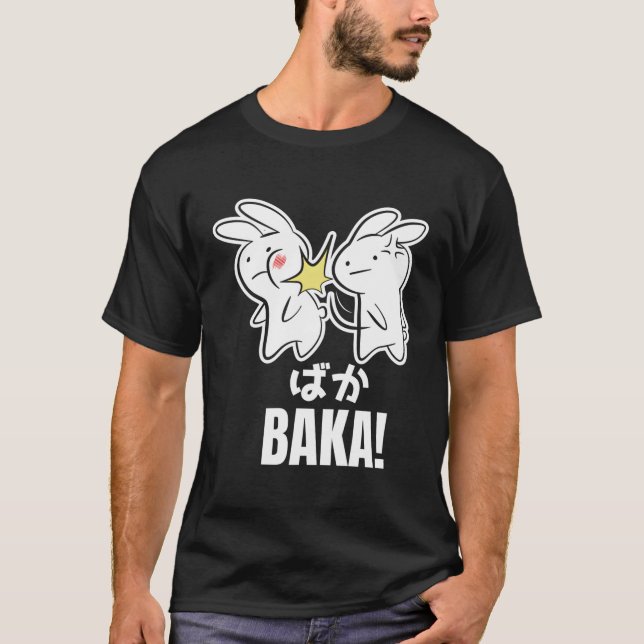 Funny Cute Anime Baka Rabbit Bunny Slap Baka Japan T-Shirt (Front)