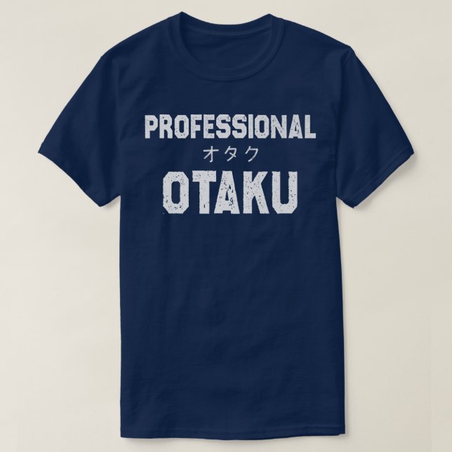 Funny & Cute Anime Manga Professional Otaku Premiu T-Shirt (Design Front)