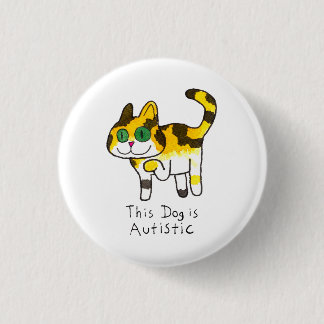 Funny Cute Autistic Dog Comic 3 Cm Round Badge