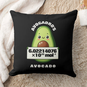 Funny Cute Avogadro's Avocado Cushion