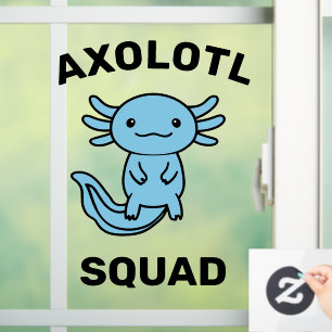 Funny cute Axolotl Squad custom editable blue