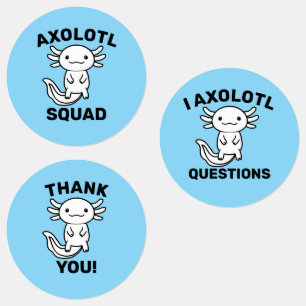 Funny cute Axolotl Squad custom editable blue