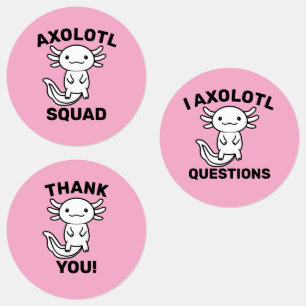 Funny cute Axolotl Squad custom editable pink