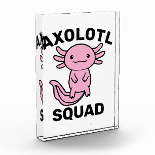 Funny cute Axolotl Squad custom editable pink Photo Block