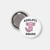 Funny cute Axolotl Squad Party editable blue pink