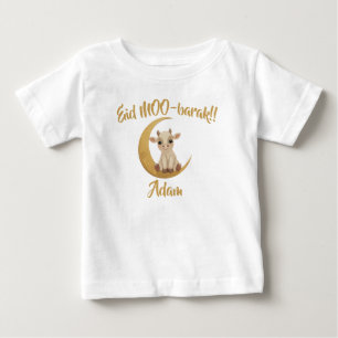 Funny cute Baby Cow Eid Adha funny Toddler Name T-Shirt