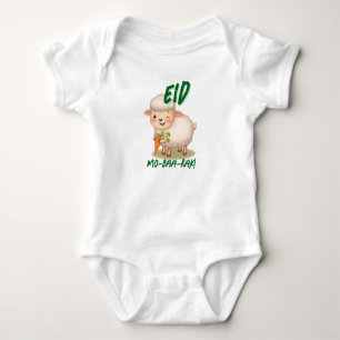 Funny cute Baby Sheep Eid Adha funny Baby Name Bodysuit