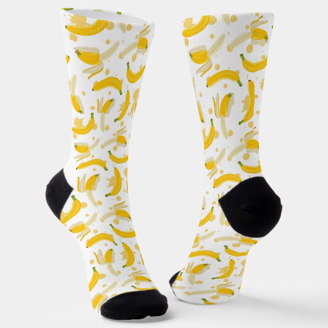 Funny Cute Banana Socks (Angled)
