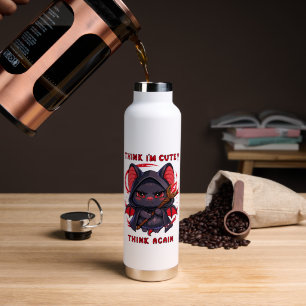 Funny Cute Bat Mage Water Bottle