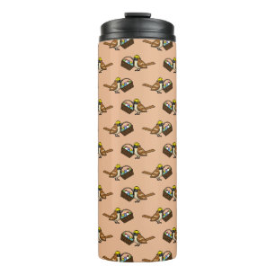 Funny Cute Bird with Colourful Eggs Basket Pattern Thermal Tumbler