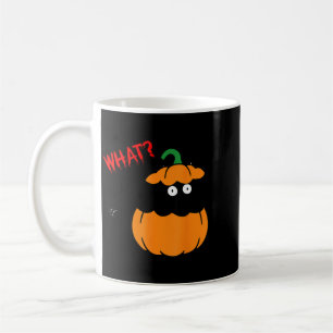 Funny Cute Black Cat In Pumpkin - Halloween Black Coffee Mug