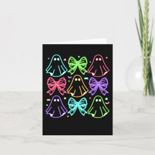 Funny Cute Boo Ghost Spooky Season Glow In Hallowe Card