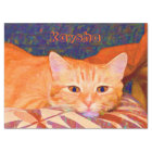 Funny Cute Bright Orange Tabby Cat Decoupage