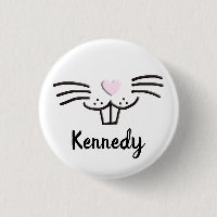 Funny cute bunny face custom name Easter egg hunt
